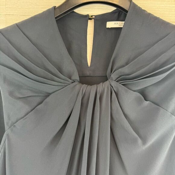 M. M. Lafleur The Walter’s Knit Crepe Keyhole Relaxed Silk Blend Top XL - Picture 4 of 7